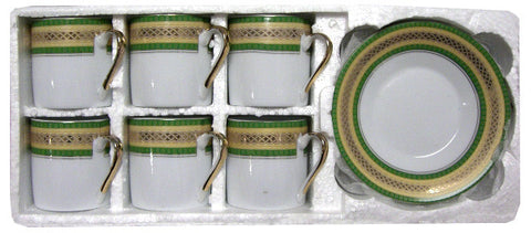 Coffee Cups and Saucers, Small, 12pc (style CG90A) - Parthenon Foods