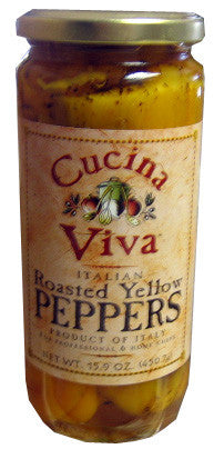 Roasted Yellow Peppers (CucinaViva) 15.9 oz - Parthenon Foods