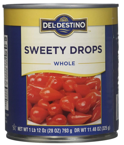 Sweety Drops, Whole Miniature Peppers (Del Destino) 28 oz - Parthenon Foods
