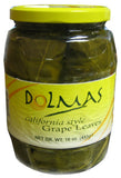 California Style Grape Leaves (DOLMAS) DR. WT. 16oz (453g) - Parthenon Foods
