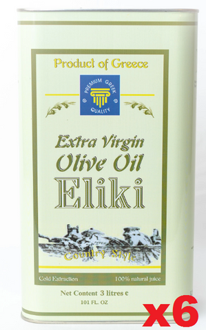 Eliki Extra Virgin Olive Oil, CASE (6 x 3L) PRE ORDER - ships in 2-3 weeks. - Parthenon Foods