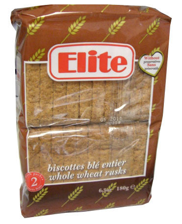 Toast Rusks WHOLE Wheat (Elite) 180g Wheat and Rye. - Parthenon Foods