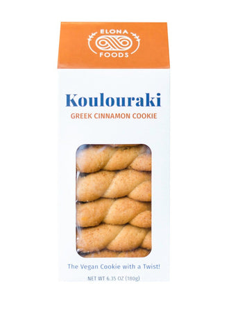 Koulouraki, Greek Cinnamon Cookie (Elona Foods) 12 Cookies, 6.35 oz - Parthenon Foods
