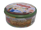 Butter Cookies, European Tour Biscuits (Jacobsens) 5.3 oz (150g) Tin - Parthenon Foods