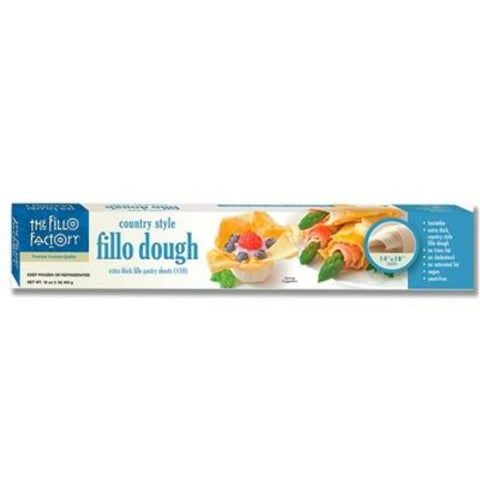 Fillo Dough #10 Country Style (Fillo Factory) (4 x 1 lb) 4 PACK - Parthenon Foods