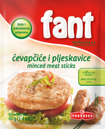 Fant Seasoning Mix for Minced Meat Sticks, Cevapcice, 1.4oz - Parthenon Foods