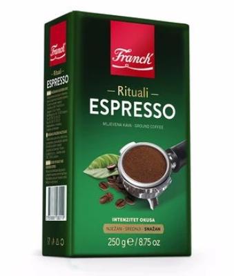 Espresso Ground Coffee (Franck) 250g, GREEN PKG - Parthenon Foods