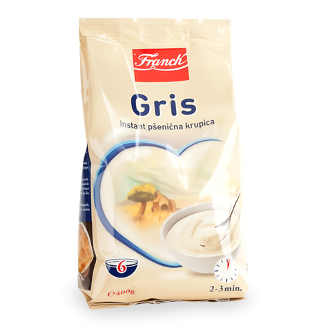 Gris, Instant Cream of Wheat Dry Cereal (Franck) 14oz (400g) - Parthenon Foods