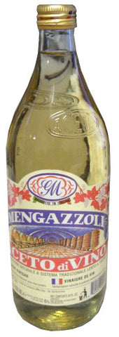 White Wine Vinegar (Mengazzoli, GM) 1000 ml (34 oz) - Parthenon Foods