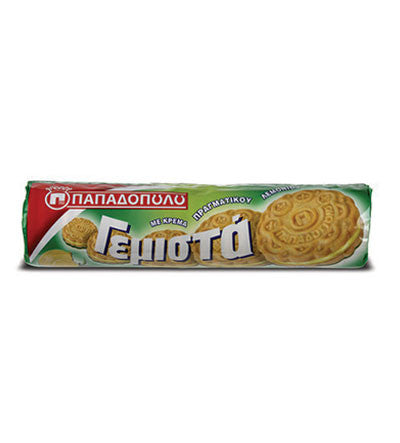 Biscuits Filled with Lemon Flavor, 200g - Parthenon Foods
