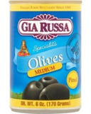 Pitted Black Olives, Medium (Gia Russa) 6 oz - Parthenon Foods