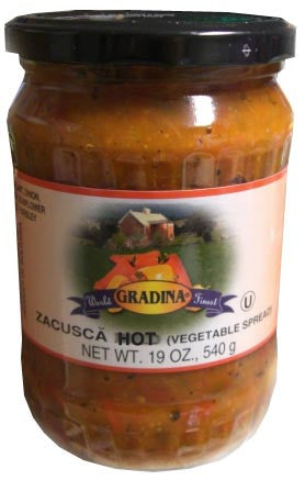 Zacusca Spicy HOT, Vegetable Spread (gradina) 19oz - Parthenon Foods