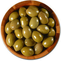 Deli Fresh Large Green Cracked Olives, 16oz Dr.Wt. - Parthenon Foods