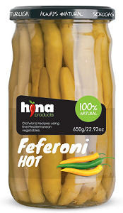 Feferoni Peppers-Hot (HINA) 720ml - Parthenon Foods