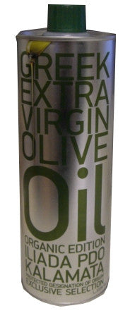 Kalamata Extra Virgin Olive Oil, ORGANIC (Iliada) 500 ml Tin - Parthenon Foods