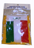 Italian Flag with String and Suction Cup, 4x6 in. - Parthenon Foods
