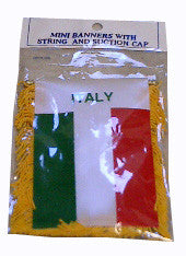Italian Flag with String and Suction Cup, 4x6 in. - Parthenon Foods