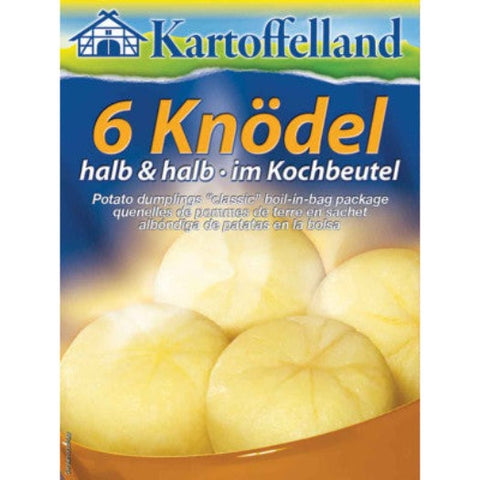 Kartoffelland 6 Knodel Halb & Halb Potato Dumplings, 7 oz - Parthenon Foods