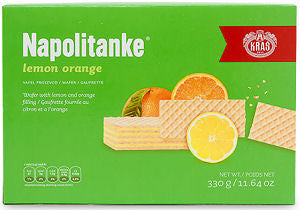 Napolitanke Lemon and Orange Wafers, 330g - Parthenon Foods