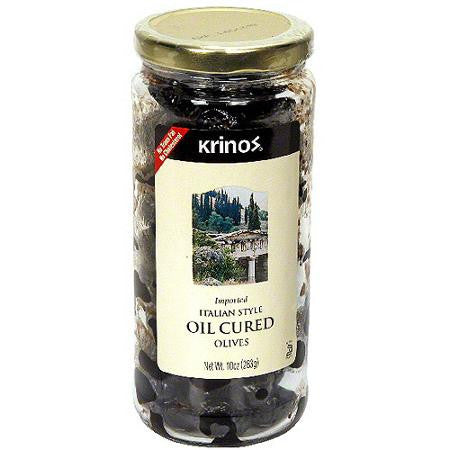 Oil Cured Olives, Italian Style (Krinos) 10oz - Parthenon Foods