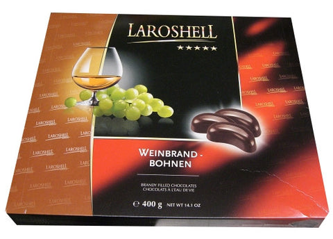 Laroshell Weinbrand Bohnen, 400g (Brandy Filled Chocolates) - Parthenon Foods
