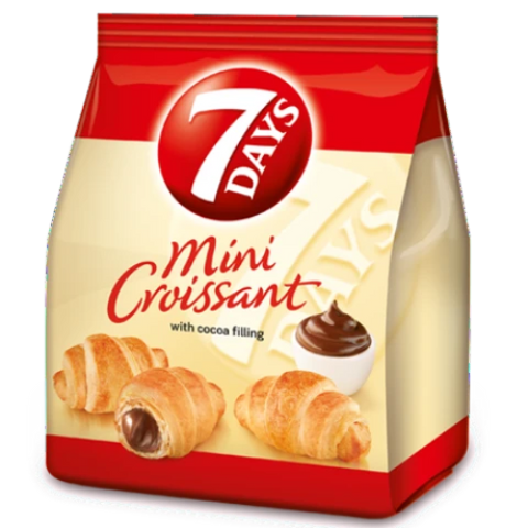 Croissants Mini with Cocoa Filling, 7 Days, 185g (6.53 oz) - Parthenon Foods