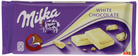Milka White Chocolate, CASE (22 x 100g) - Parthenon Foods