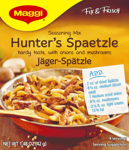 Hunter's Spaetzle Seasoning Mix (Maggi) 42g (1.48 oz) - Parthenon Foods