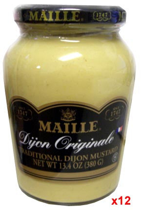 Dijon Mustard (Maille) CASE (12 x 13.4oz (380g))  Label may read HOT - Parthenon Foods
