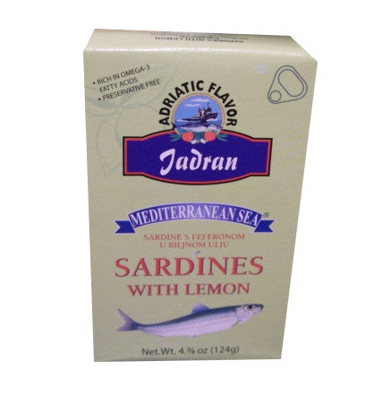 Sardines with Lemon (Mediterranean Sea) 124g - Parthenon Foods