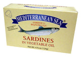 Sardines in Vegetable Oil (Mediterranean Sea) 124g - Parthenon Foods