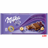 Milka Milk Chocolate with Raisins and Hazelnuts CASE (20 x 100g) - Parthenon Foods