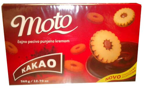 Moto Cocoa Filled Biscuit, 360g (12.7oz) - Parthenon Foods