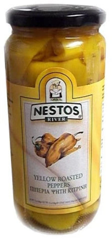 Yellow Roasted Peppers (Nestos) 16 oz (450g) - Parthenon Foods