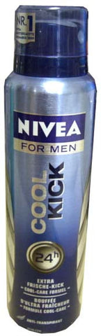 Nivea Spray Deodorant, Cool Kick For Men, 150ml - Parthenon Foods