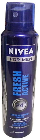 Nivea Spray Deodorant, Fresh Active For Men, 150ml - Parthenon Foods