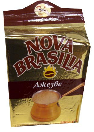 Nova Brasilia Ground Coffee, Djezve, 200g, brown pack - Parthenon Foods