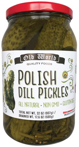 Polish Dill Pickles (Old World) 32 oz - Parthenon Foods