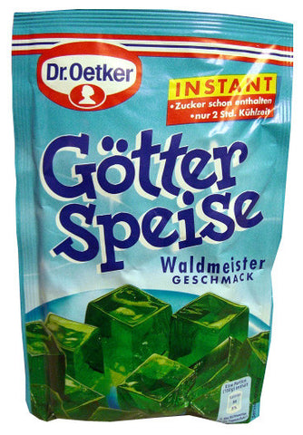Gotter Speise, Waldmeister- Green Jello (Oetker) 100g - Parthenon Foods
