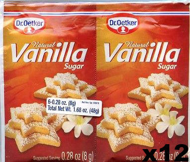 Natural Vanilla Sugar (Oetker) CASE (12 x 48g) - Parthenon Foods