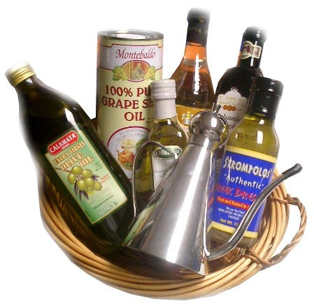 Oil and Vinegar Gift Basket 7pc - Parthenon Foods