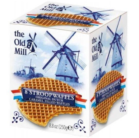 Stroopwafels, Caramel Filled Waffles (The Old Mill) 8.8 oz (250g) - Parthenon Foods