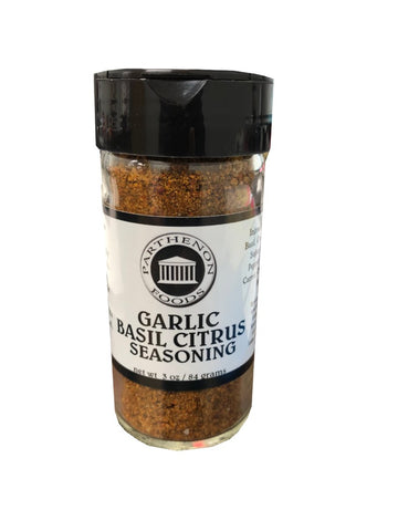 Garlic, Basil & Citrus Seasoning (Parthenon Foods) 2.75 oz - Parthenon Foods