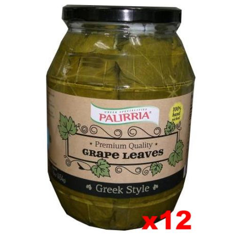 Greek Style Grape Leaves (Palirria) CASE (12 x 32 oz) Jars - Parthenon Foods