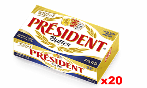 President Imported SALTED Butter (CASE) (20 x 7 oz) - Parthenon Foods