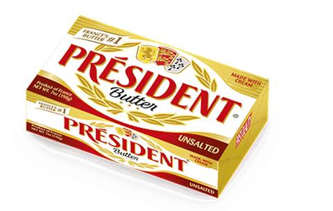 President Imported Unsalted Butter,7oz (199g) - Parthenon Foods