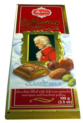 Reber Mozart Chocolate, Classic Milk, 100g - Parthenon Foods