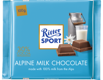 Ritter Sport Alpine Milk Chocolate, 100g - Parthenon Foods