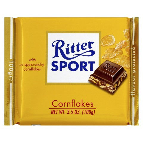 Ritter Sport Milk Chocolate with Corn Flakes, 100g - Parthenon Foods