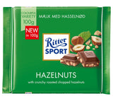 Ritter Sport Milk Chocolate with Chopped Hazelnuts, 100g - Parthenon Foods